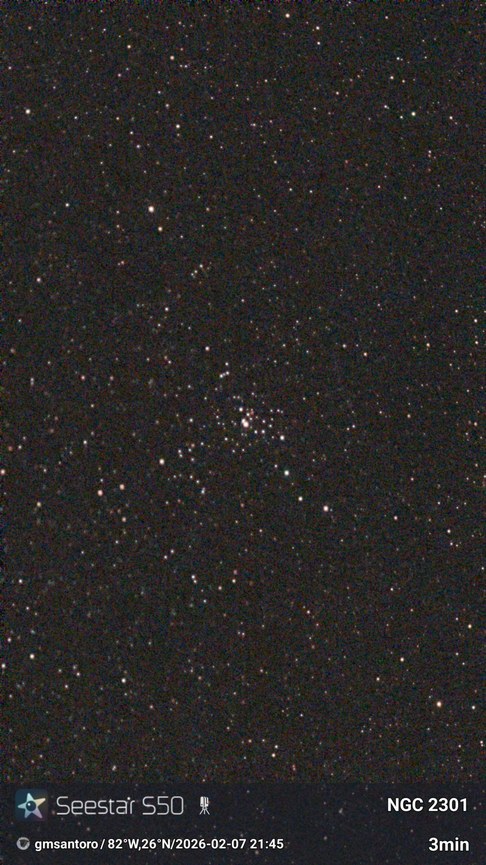 NGC 2301 — Open Cluster in Monoceros original photograph