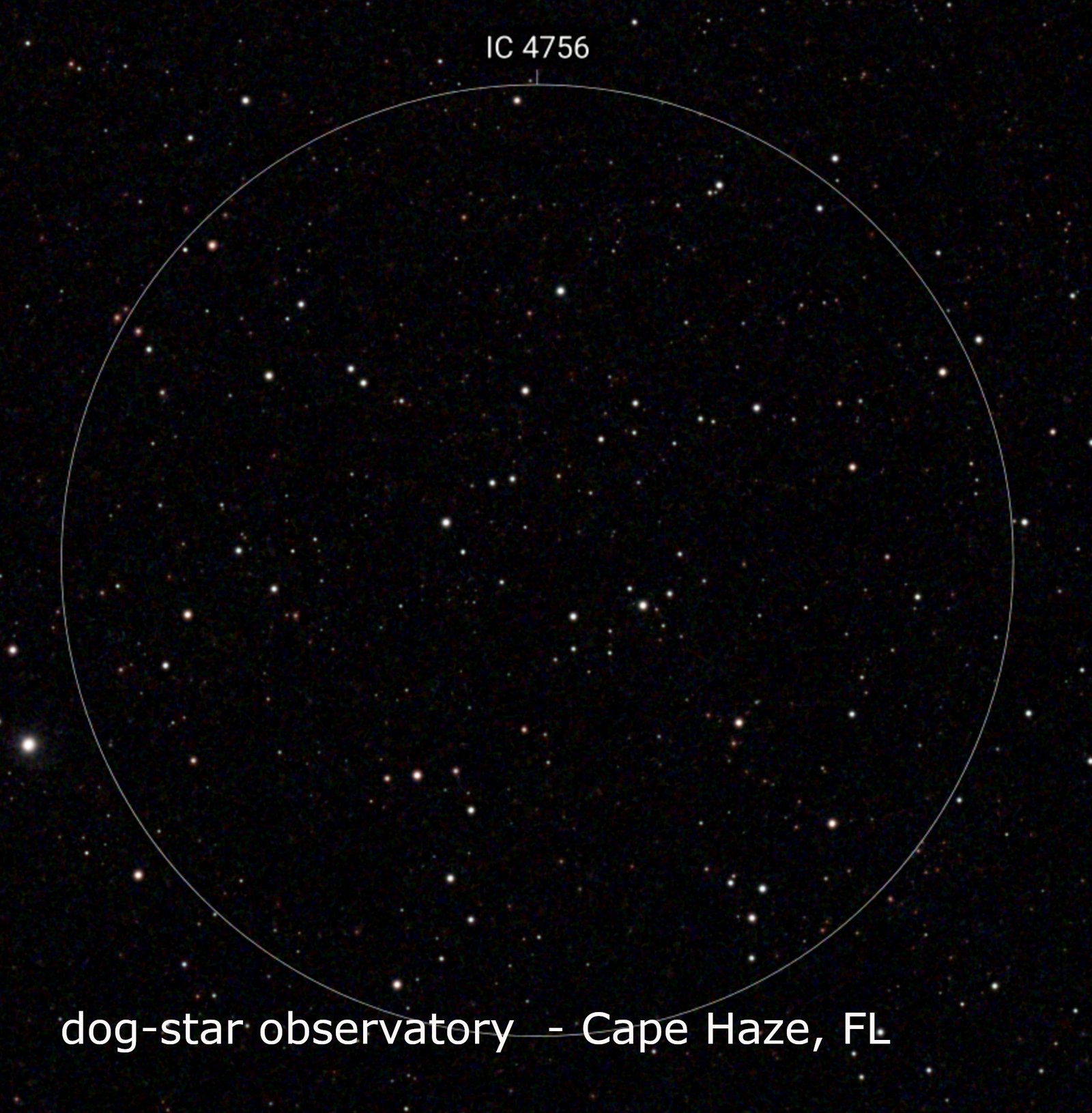 IC-4756 — Open Cluster original photograph