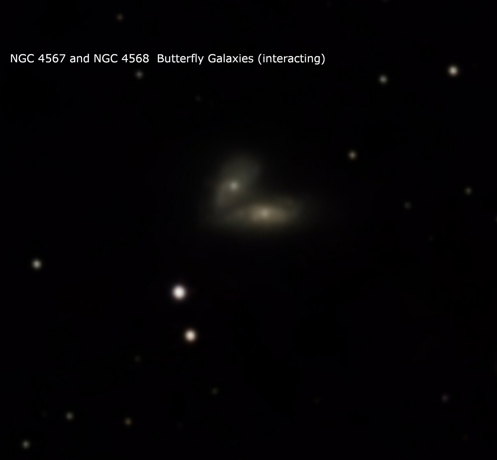 NGC 4567 and NGC 4568 — Butterfly Galaxies original photograph