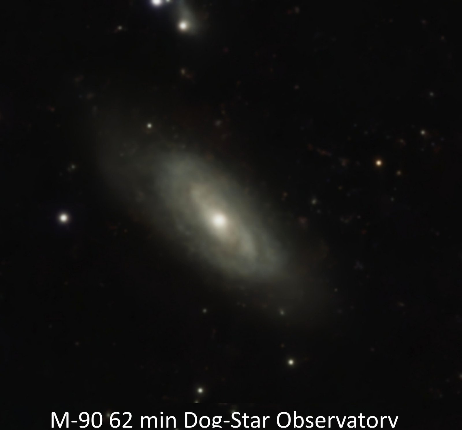 Messier 90 (M90) — Virgo Spiral Galaxy original photograph