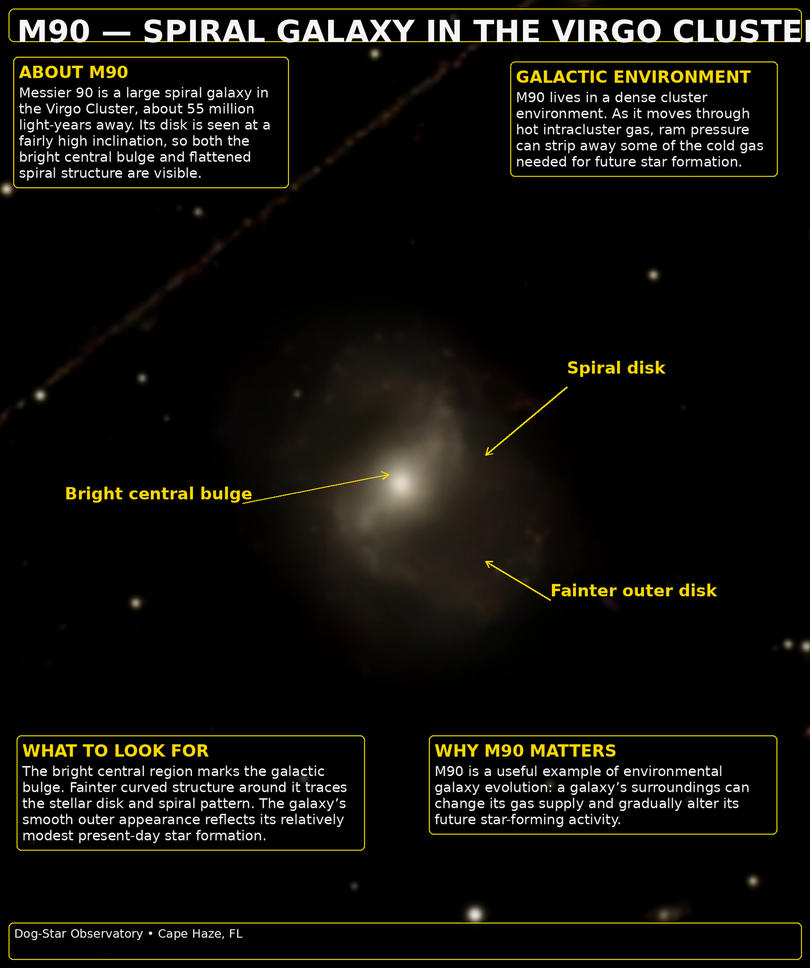 NGC 4754 — Barred Lenticular Galaxy annotated photograph