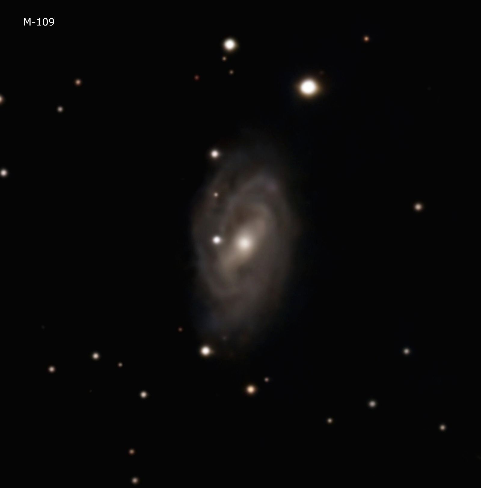 Messier 109 (M109) — Barred Spiral Galaxy original photograph