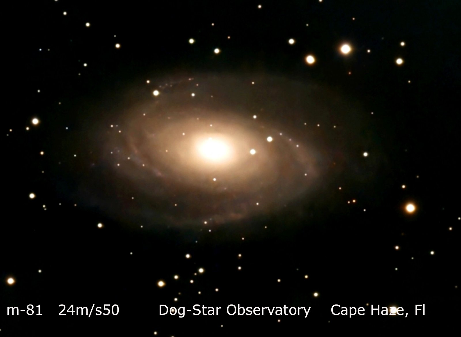 Messier 81 (M81) — Bode's Galaxy original photograph