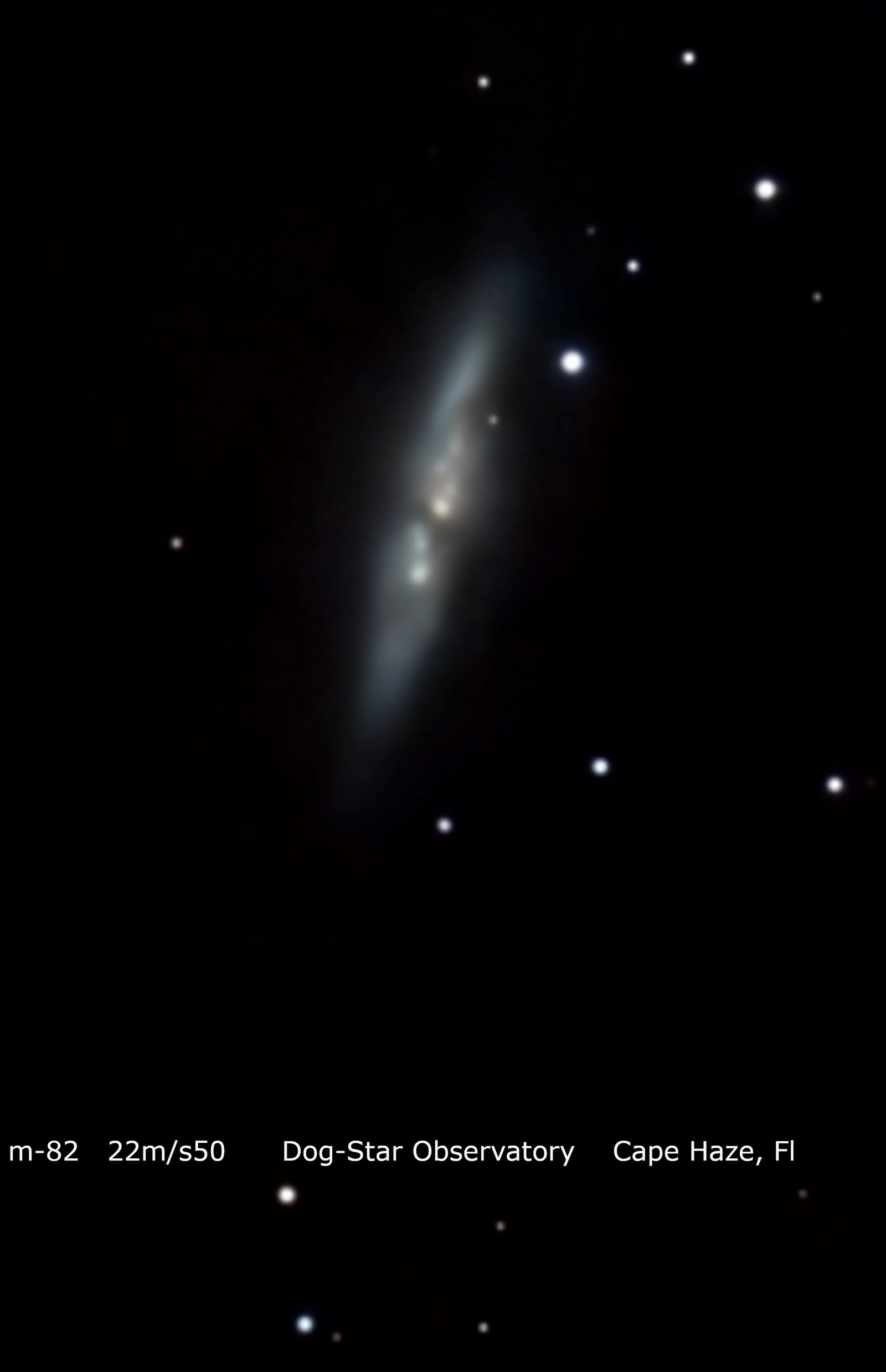 Messier 82 (M82) — Cigar Galaxy original photograph